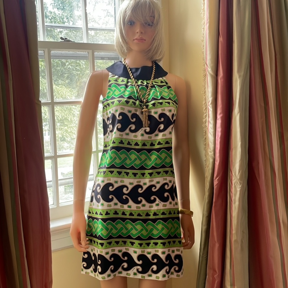 MILLY silk dress with mod print . Size 2